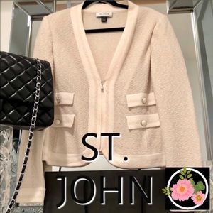 ST. JOHN ZIP UP CARDIGAN